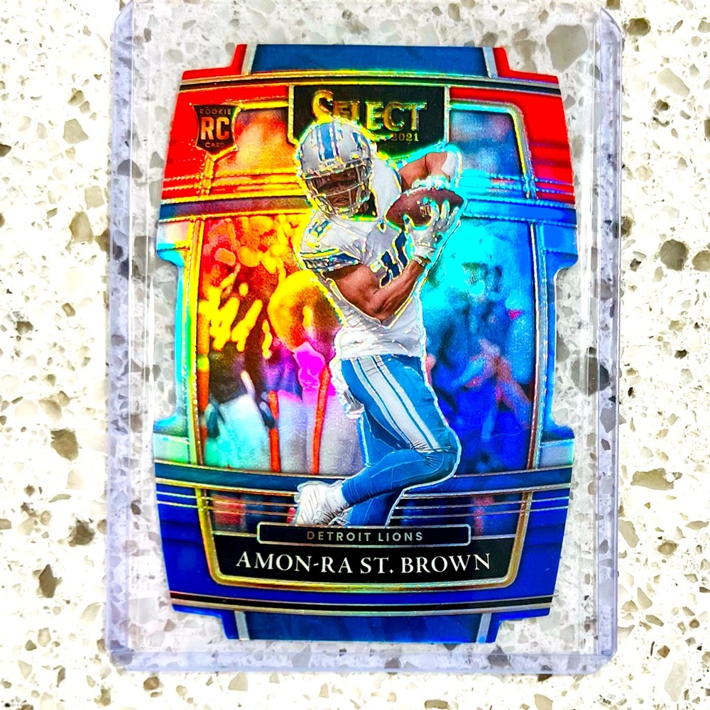 AMON-RA ST.BROWN ROOKIE CARD SELECT DIE CUT PRIZM DETROIT LIONS NFL PANINI 21